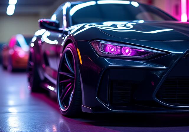 Auto sportiva modificata in officina a Roma